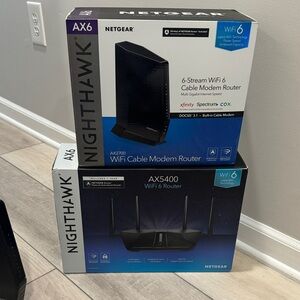 Netgear Nighthawk AX2700 Modem Router and AX5400 WiFi 6 Router